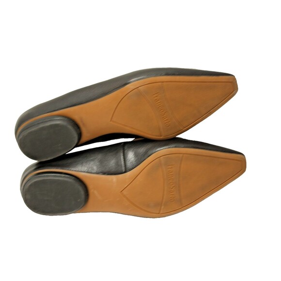 Franco Sarto Shoes Women’s SZ 7.5 Black Soft Leather Pointed Toe Loafers Flats - Picture 8 of 10